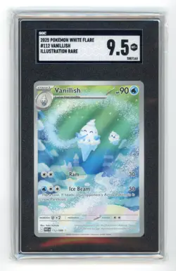 Pokemon SV: White Flare #112/086 Vanillish Illustration Rare SGC 9.5 - Image 1