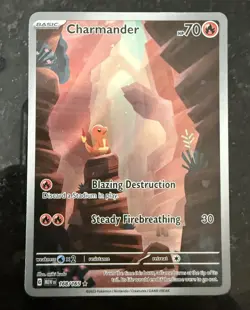 Pokemon Charmander 168/165 Sv: Scarlet & Violet 151 Illustration Rare Holo 70 HP - Image 1
