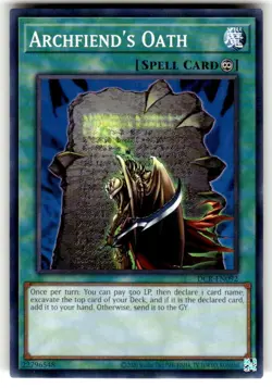 Yugioh! Archfiend's Oath - DCR-EN092 - Common - Unlimited 25th Anniversary Editi - Image 1