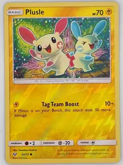 Plusle 33/73 Pokemon - Sun & Moon Shining Legends LP - Image 1