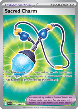 Sacred Charm 122/094 Ultra Rare Phantasmal Flames Pokemon Near Mint - Image 1