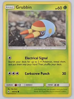 Grubbin 18/214 Pokemon - Sun & Moon Unbroken Bonds MP - Image 1