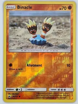 Binacle 66/131 Pokemon - Reverse Holo Sun & Moon Forbidden Light MP - Image 1