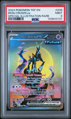 Iron Crown EX 206/162 Special Illustration Rare Pokemon PSA 9 *137 - Image 1