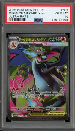 Pokemon Mega Charizard X ex Phantasmal Flames Ultra Rare #109 PSA 10 Gem Mint - Image 1