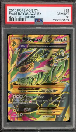 Pokemon M Rayquaza EX XY Ancient Origins Full Art #98 PSA 10 Gem Mint - Image 1