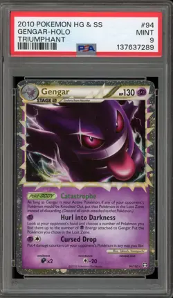 Pokemon Gengar Prime Triumphant Holo Ultra Rare #94 PSA 9 Mint - Image 1
