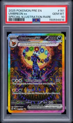 2025 Pokemon Prismatic Ev. Umbreon Ex #161 GEM MT PSA 10 Special Illus. Rare - Image 1