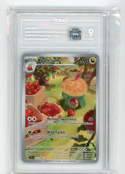 Pokemon SV08: Surging Sparks #211/191 Appletun Illustration Rare TAG 9 - Image 1