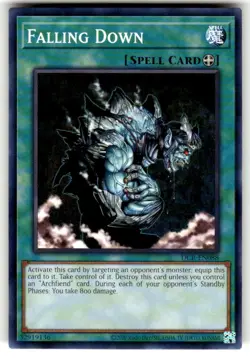 Yugioh! Falling Down - DCR-EN088 - Common - Unlimited 25th Anniversary Ed NM - Image 1