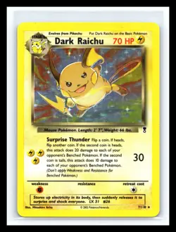 💥 DARK RAICHU | Pokemon TCG 2000 | Legendary Collection Holo Vintage # 7/110 - Image 1