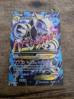Pokemon TCG M Mewtwo EX Mega Full Art Ultra Rare Holo 159/162 Breakthrough HP230 - Image 1
