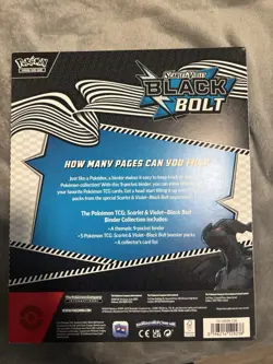 Pokemon Black Bolt Binder Collection - SV: Black Bolt - NEW/Sealed - Image 2