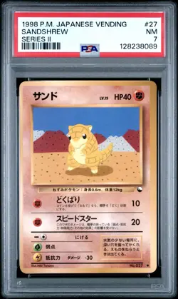 PSA 7 NM 1998 POKEMON VENDING SERIES 2 JAPANESE 27 SANDSHREW - Image 1