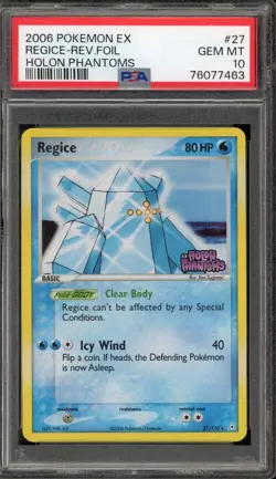 Pokemon Regice EX Holon Phantoms Reverse Holo Rare #27 PSA 10 Gem Mint - Image 1