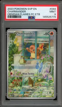 Pokemon Center Stamp Promo Charmander Obsidian Flames ETB SVP EN 044 PSA 9 Mint - Image 1