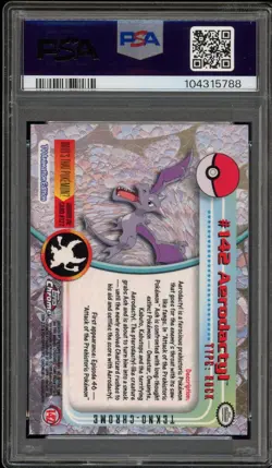Pokemon Topps Chrome Aerodactyl Tekno #142 PSA 10 Gem Mint - Image 2