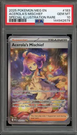Pokemon Acerola's Mischief Mega Evolution Special Illustration Rare #183 PSA 10 - Image 1
