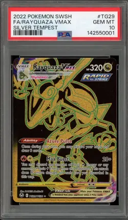 Pokemon Rayquaza VMAX Silver Tempest Trainer Gallery Full Art #TG29 PSA 10 - Image 1