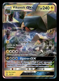 Vikavolt GX 45/145 NM Ultra Rare Holo Guardians Rising 2017 Pokemon TCG - Image 1