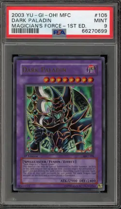 Yu-Gi-Oh! Dark Paladin Magician's Force 1st Edition Ultra Rare MFC-105 PSA 9 - Image 1
