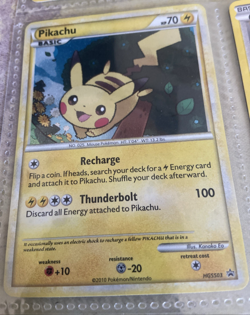 2010 Pokemon TCG Black Star Promo Pikachu #HGSS03 single MP card - Image 2