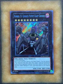 Yugioh Number 15: Gimmick Puppet Giant Grinder NUMH-EN027 Secret Rare LP - Image 1