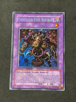 Yugioh Thousand-Eyes Restrict MC1-EN004 Secret Rare Limited Promo NM - Image 1