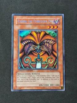 Yugioh Exodia the Forbidden One MC1-EN001 Secret Rare Limited Promo LP - Image 1