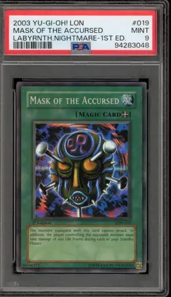 Yu-Gi-Oh! Mask of the Accursed Labyrinth of Nightmare 1st Edition LON-019 PSA 9 - Image 1
