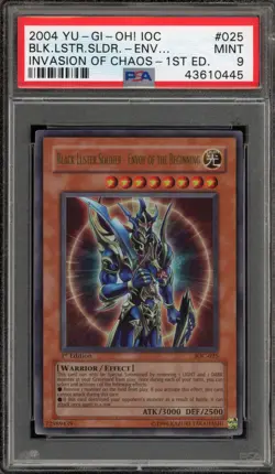 Yu-Gi-Oh! Black Luster Soldier Envoy of the Beginning 1st Edition IOC-025 PSA 9 - Image 1