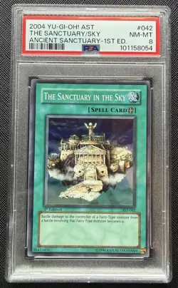 2004 Yu-Gi-Oh! AST Ancient Sanctuary 1st Ed #042 The Sanctuary In The Sky PSA 8 - Image 1
