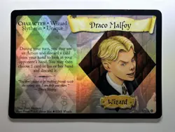 2001 HARRY POTTER TCG BASE SET HOLO FOIL RARE CARD #2/116 DRACO MALFOY MP - Image 1