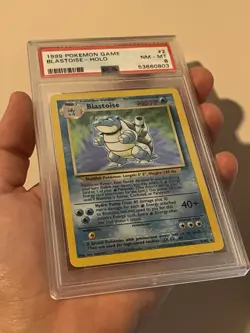 1999 Pokemon Blastoise Base Set 2/102 Rare-Holo Card PSA 8 NM MT - Image 3