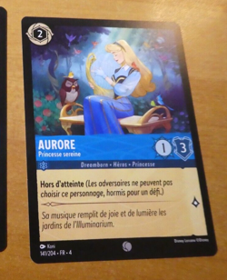 LORCANA TRADING CARD DISNEY CHAPITRE 4 CARTE AURORE 141/204 FR NM - Image 1