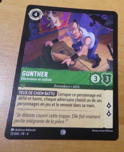 LORCANA TRADING CARD DISNEY CHAPITRE 4 CARTE GUNTHER 72/204 FR NM - Image 1