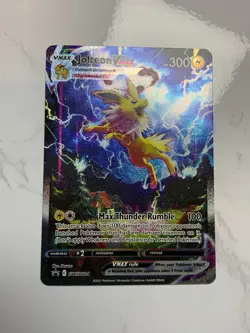 Pokemon TCG Jolteon VMAX SWSH184 Black Star Promo Alt Art Card NM - Image 1