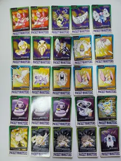 Pokemon 1997 Bandai Carddass Lot 70 Card Japanese Vintage Prism Pikachu LP-MP - Image 2