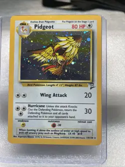 Pokemon TCG Pidgeot Base Set 2 Holo Unlimited Rare Card 14/130 - Image 1