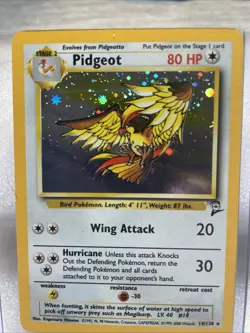 Pokemon TCG Pidgeot Base Set 2 Holo Unlimited Rare Card 14/130 - Image 2