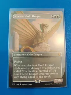 MTG - Ancient Gold Dragon (Borderless) - Commander Legends (CLB) #365 - Image 1