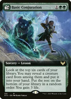 MTG Borderless Strixhaven: School of Mages STX Basic Conjuration MINT - Image 1