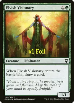 MTG Foil Commander Legends CMR Elvish Visionary MINT - Image 1