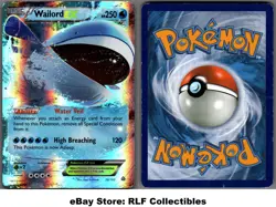 2015 Pokemon, XY Primal Clash, #38/160 Wailord EX, Holo Ultra Rare - Image 1