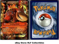 2015 Pokemon, XY Primal Clash, #29/160 Camerupt EX, Holo Ultra Rare - Image 1