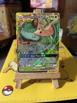 Pokemon Cosmic Eclipse Venusaur & Snivy GX 1/236 Ultra Rare Holo NM - Image 1