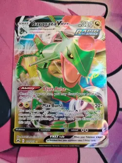 Pokemon TCG Crown Zenith Rayquaza VMAX Holo Ultra Rare Card 101/159 NM - Image 1