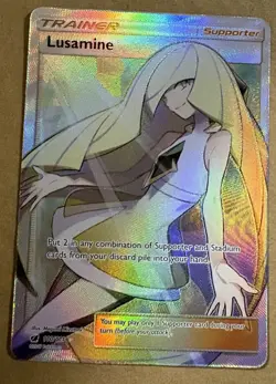 Pokemon Lusamine Trainer Full Art Holo Card 110/111 Crimson Invasion TCG - Image 1