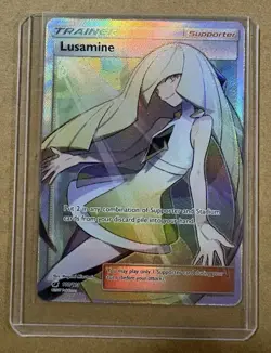 Pokemon Lusamine Trainer Full Art Holo Card 110/111 Crimson Invasion TCG - Image 5