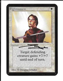 Alpha Righteousness Instant Signed Card - Unplayed M/NM - Image 1